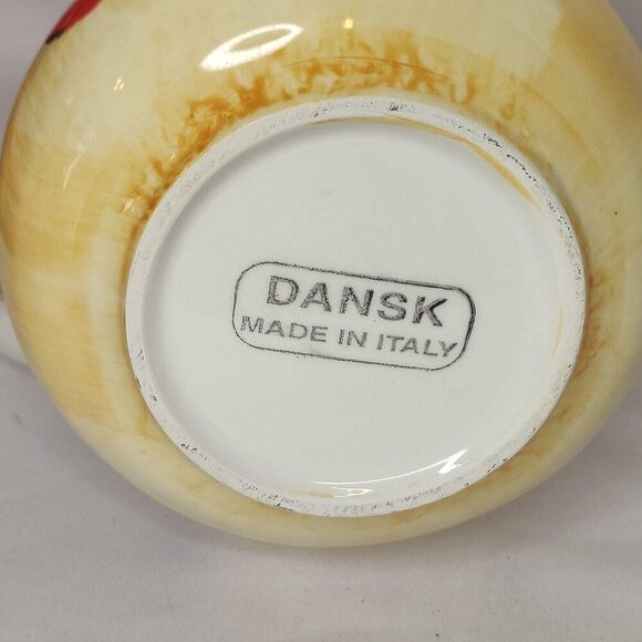 DANSK Ceramic Water Pitcher Hand Painted Apple Grape Cherries Made in Italy - Picture 5 of 5